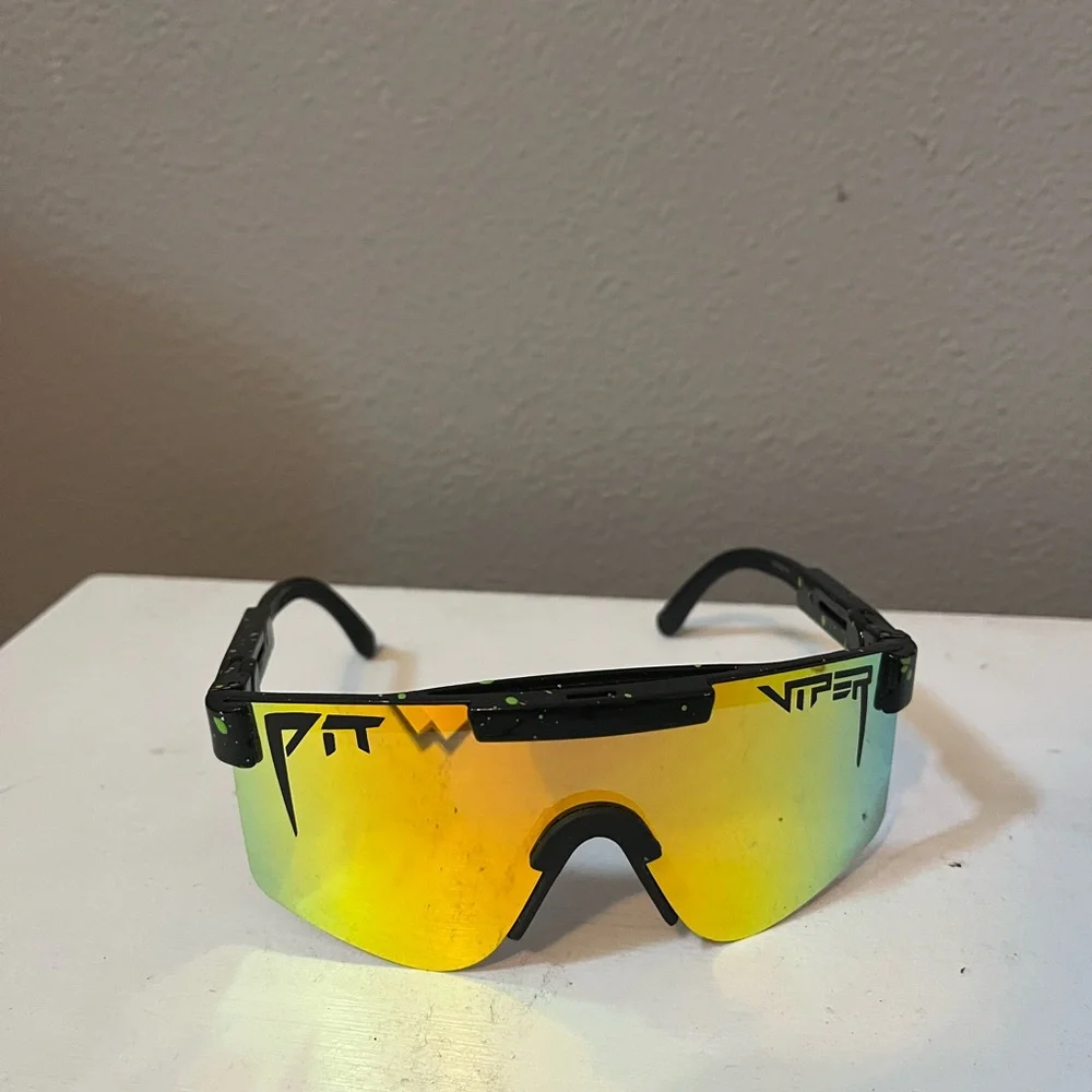 Pit Viper Sunglasses with Vibrant Yellow-Orange Lenses